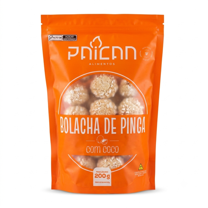 Bolacha de Pinga com Coco PAICAN Alimentos 200g Biscoito Caseiro